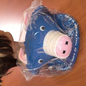 Vtg New Pig HOT DOGS Foam Lined Trucker Snapback Hat Cap Nose Ears Eyes